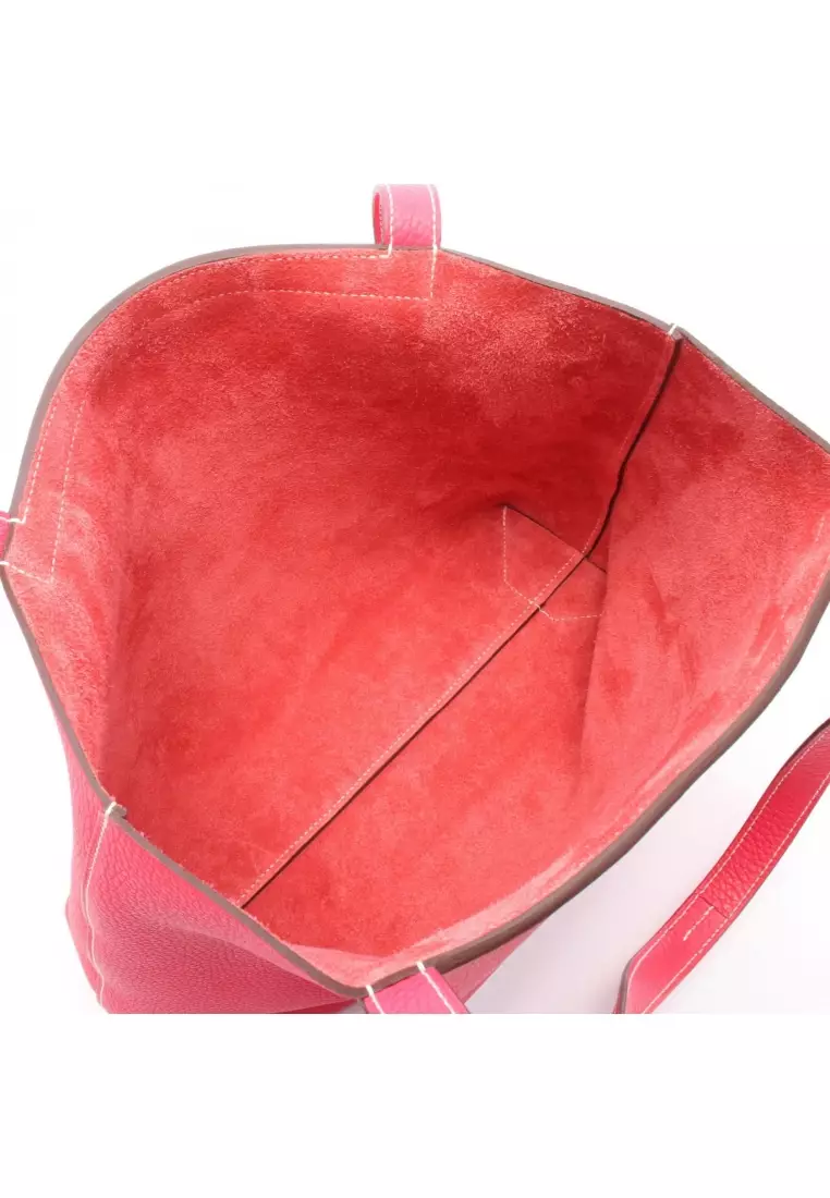 Pre-Loved Hermès Cabasserie 31 rose extreme Shoulder bag tote bag Clemence leather Pink purple U stamp