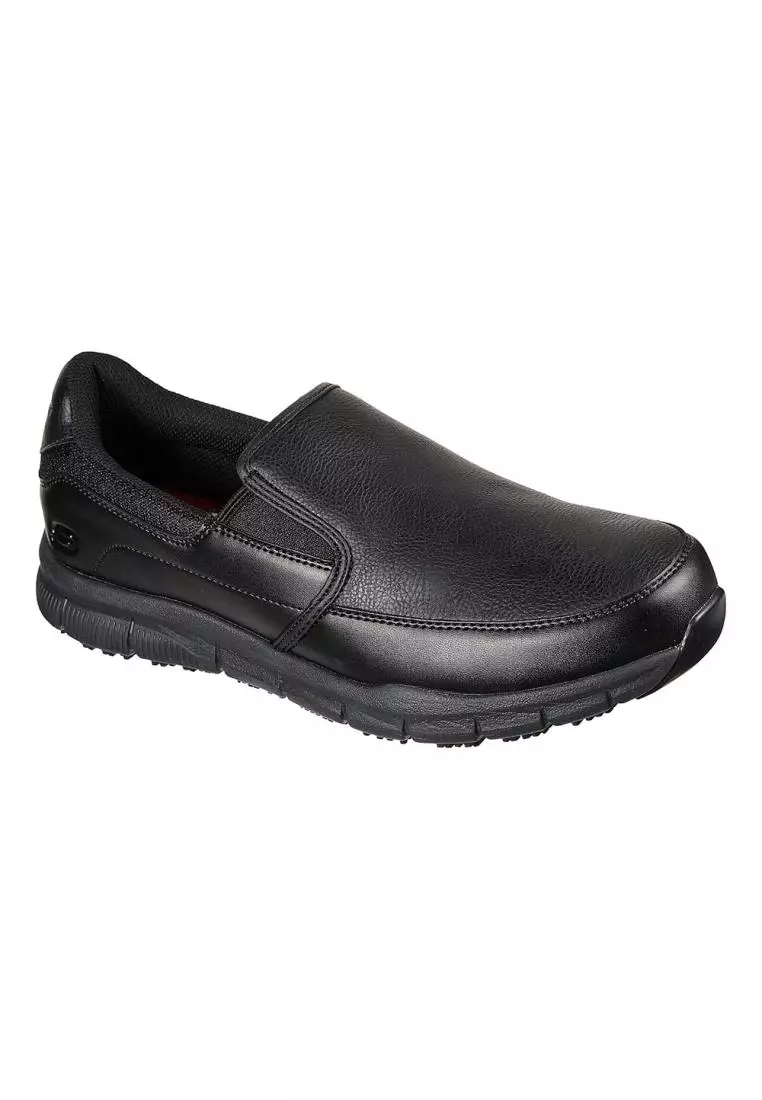 Skechers Men Work Nampa Slip Resistant Shoes - 77157-BLK