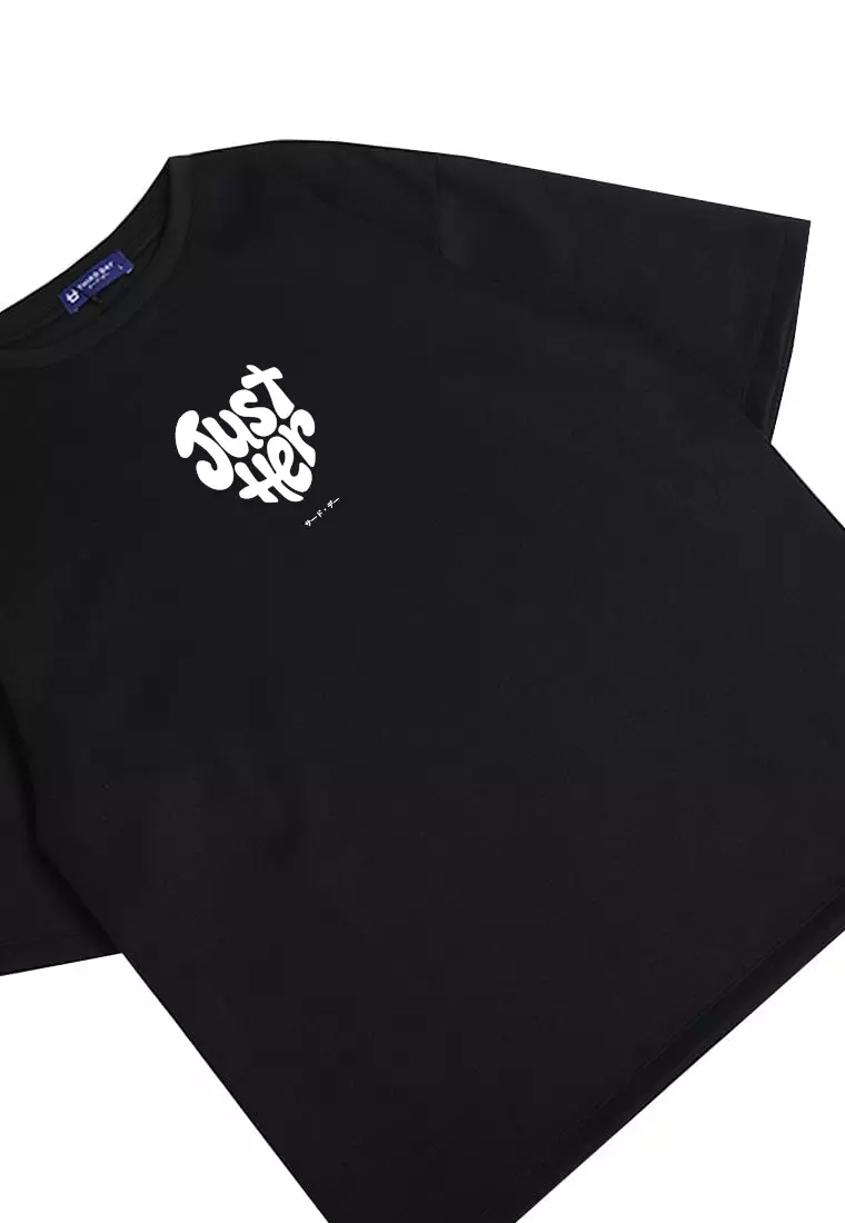 MTU24 kaos couple pasangan terbaru oversize bahan tebal scubalux "just her" hitam