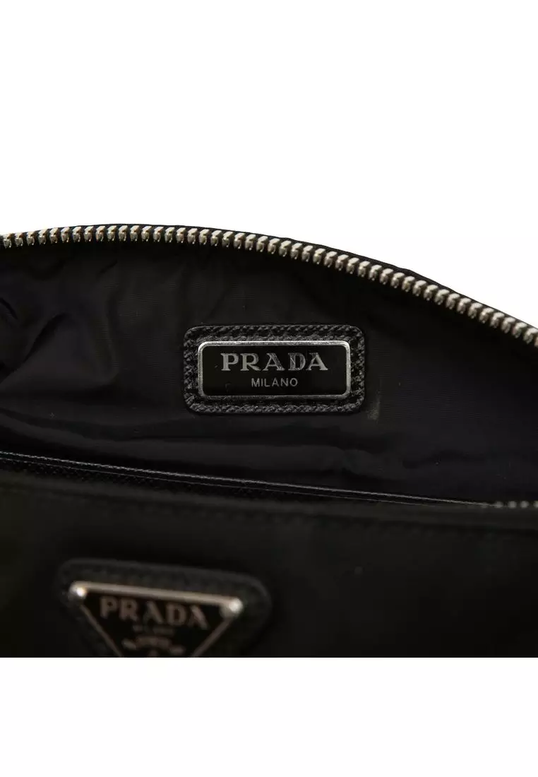Pre-Loved Prada Tessuto Zip Clutch