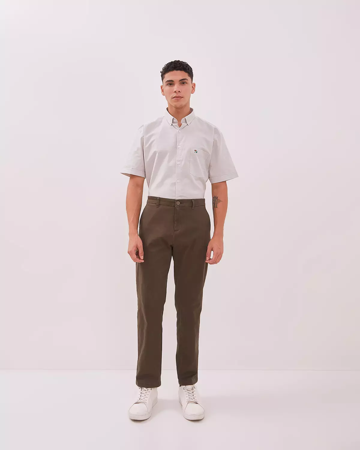 MEN'S GREEN CHINOS TROUSERS