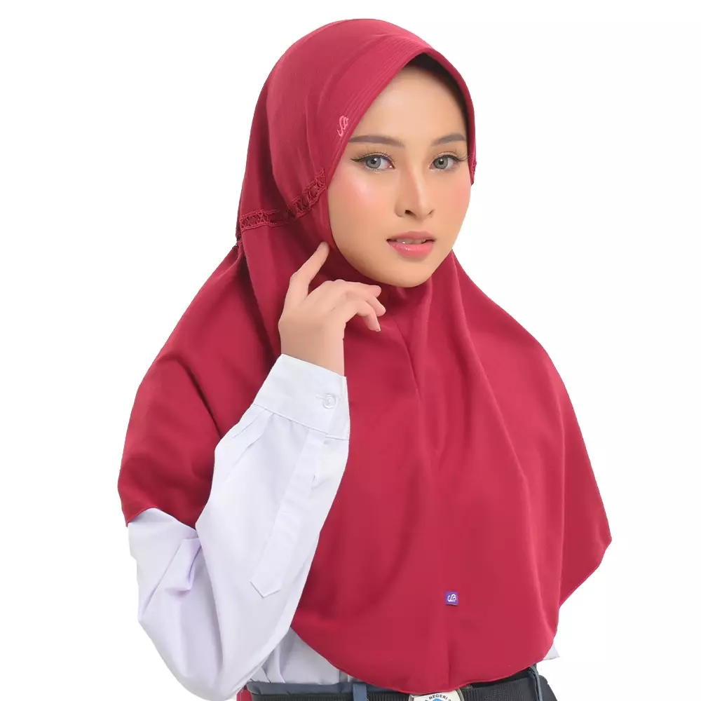 Rabbani - Kerudung Sekolah Instan Innova - Red XL (New)