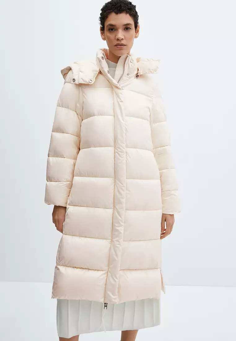 White quilted coat on sale womens