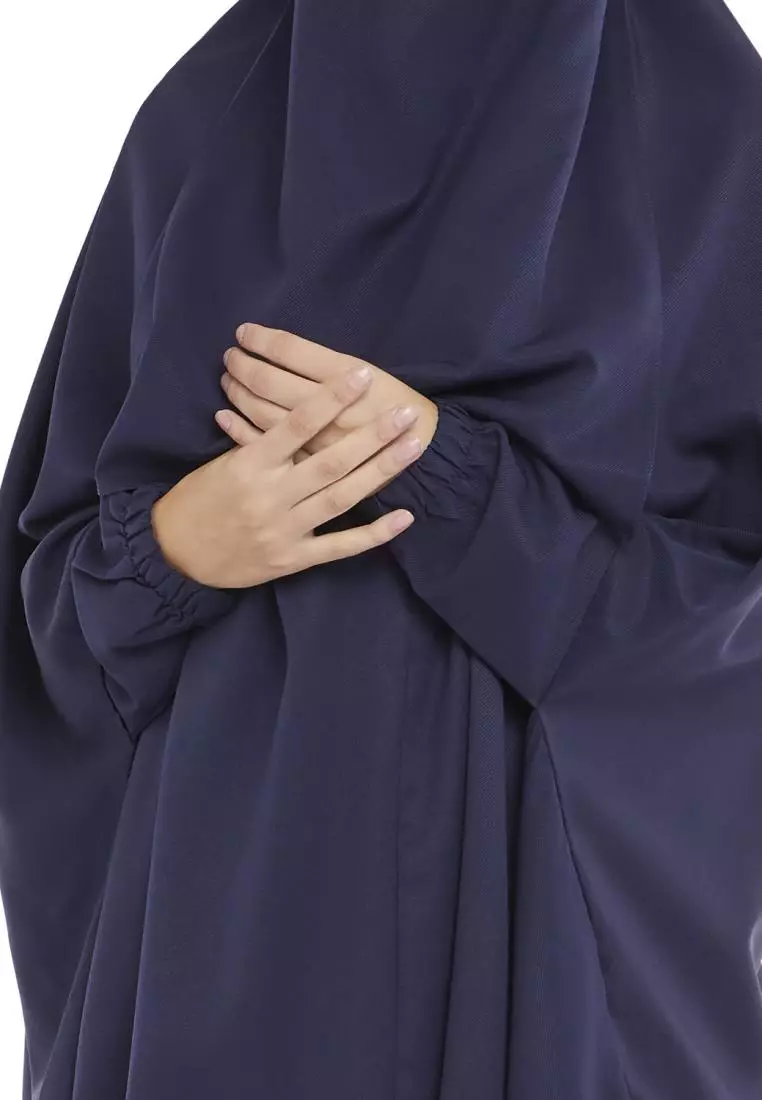 Queenza Zayidan French Khimar Hijab Jumbo Kanza - Navy