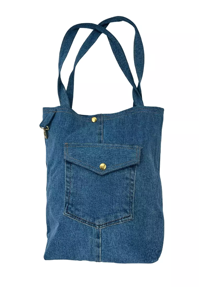 Plain Pocketful Tote Bag