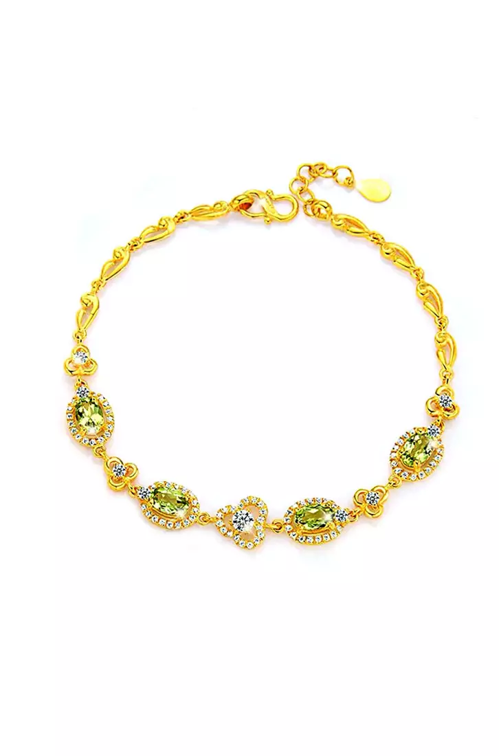 Gold plated bracelets online clearance