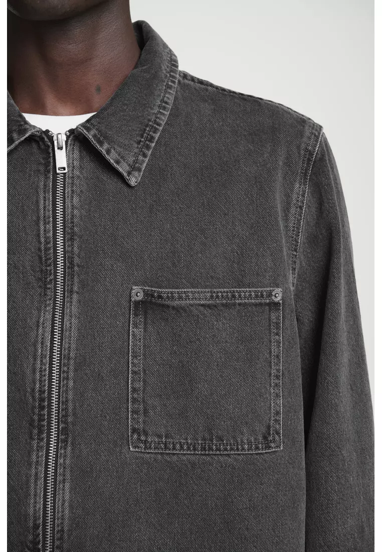 Buy COS BOXY DENIM ZIP-UP JACKET Online | ZALORA Malaysia