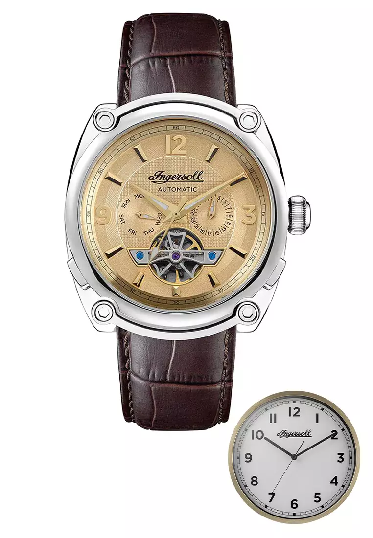 Ingersoll Michigan Brown Leather Analog Automatic Watch For Men INI01108