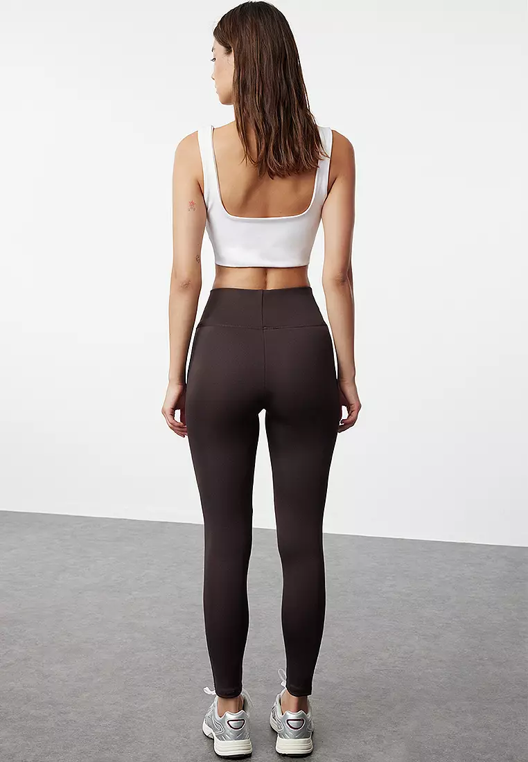 Wide Waist Elastic Extra Compression Full Length Sports Leggings