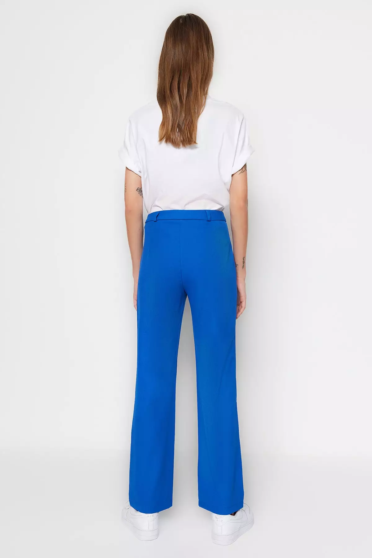 High Waist Straight Cut Trousers