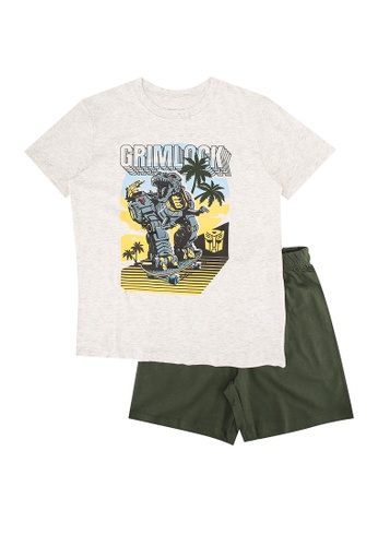 FOX Kids & Baby beige Transformers T-Shirt and Shorts Set 52983KA38C01BEGS_1