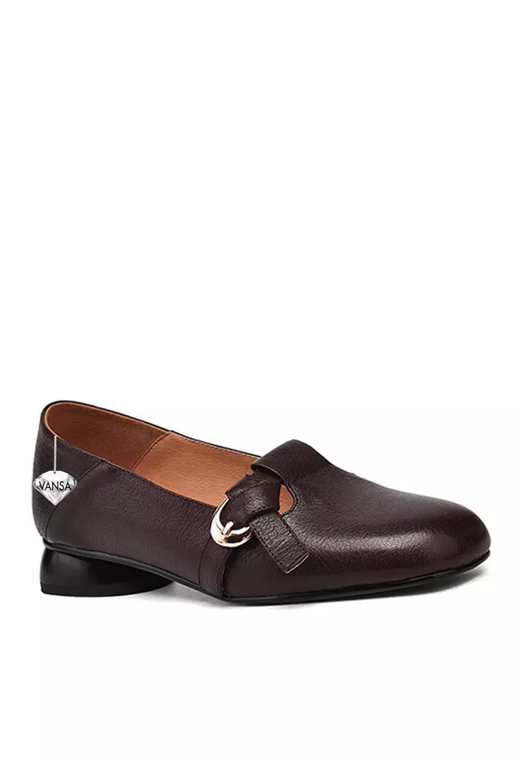 Discount on Twenty Eight Shoes  shoes - SKU: VANSA Fashion Top Layer Sheepskin Low Heel Shoes VSW-F-3189
