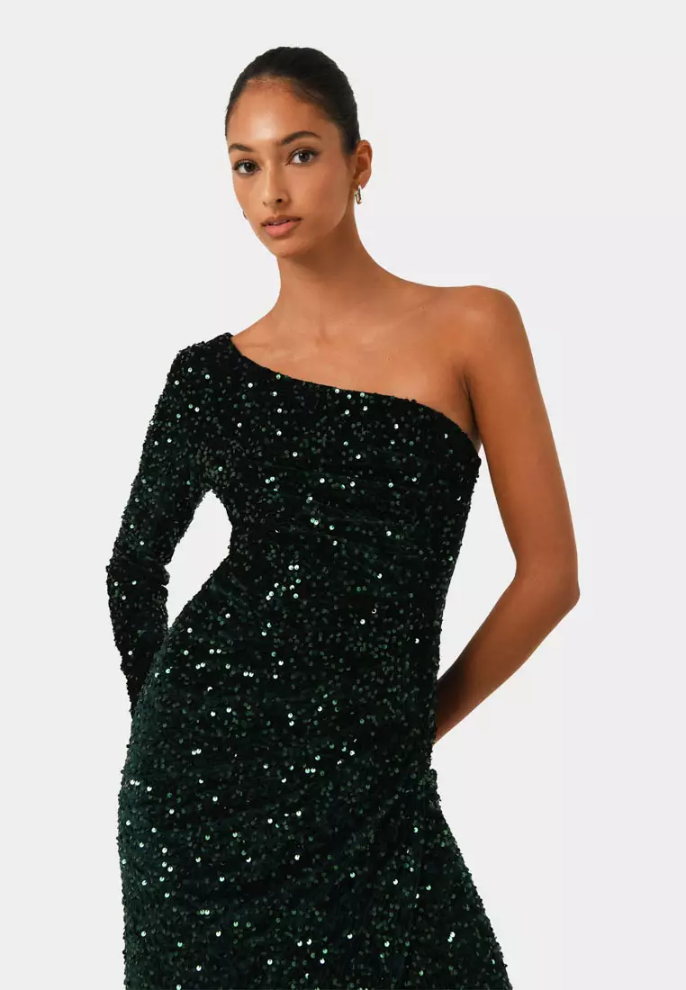 Ivy One Shoulder Sequin Dress