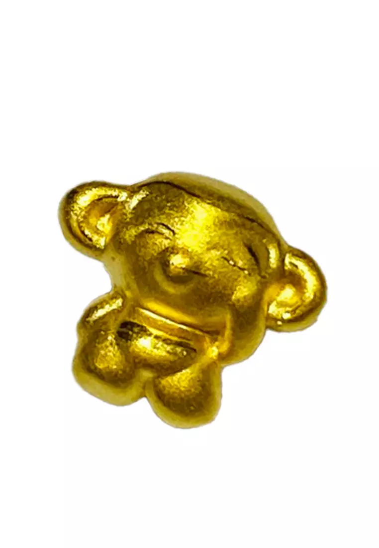 LITZ 999 (24K) Gold Zodiac Monkey Charm 生肖猴 EPC1063（0.62g+/-）