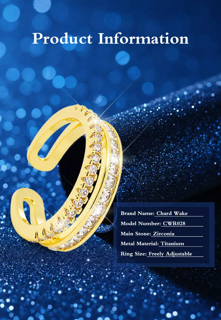 Cincin Wanita Korea Vintage Cewek Anti Pudar Kotak Indah Ring