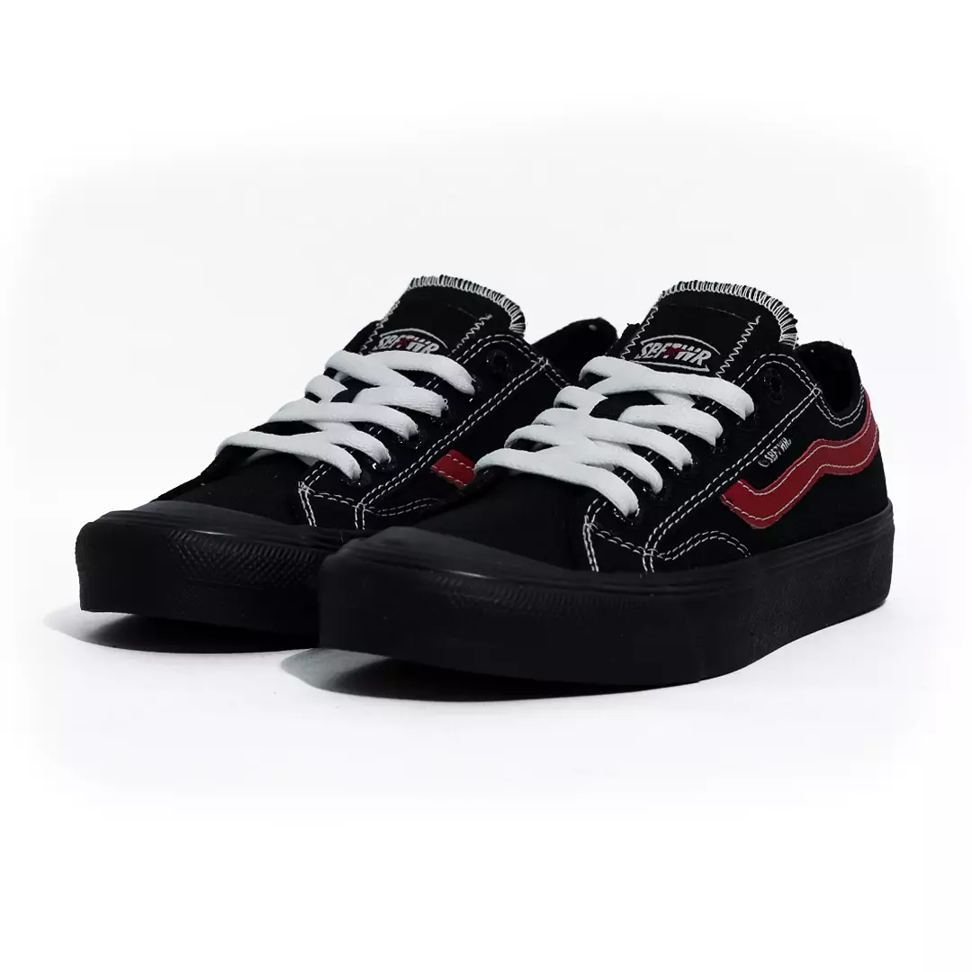 SABA Veloz Low Light Black Maroon - Sepatu Sneakers Casual Pria Wanita