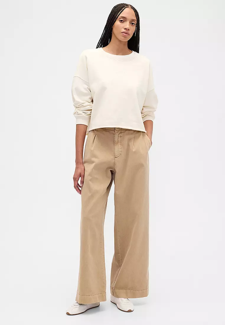 Crop Crew Neck Sweatshirt