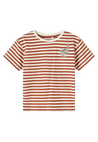 NAME IT orange Fai Stripe Spirit Animal T-Shirt F75FDKAD06E550GS_1