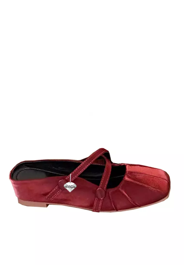 Discount on Twenty Eight Shoes  shoes - SKU: VANSA Fashion Ruffled Double Buckle Sandals VSW-Ff-T4