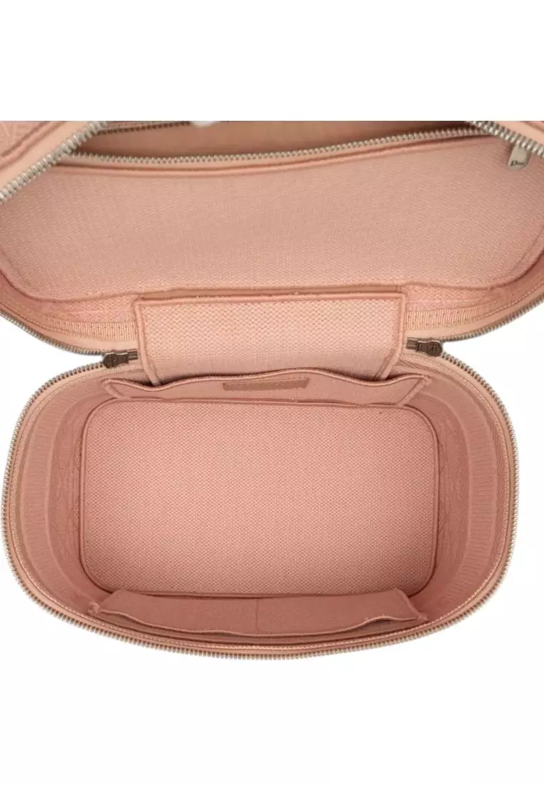 Pre-Loved Dior Diortravel Canvas Cannage D Lite Vanity Case