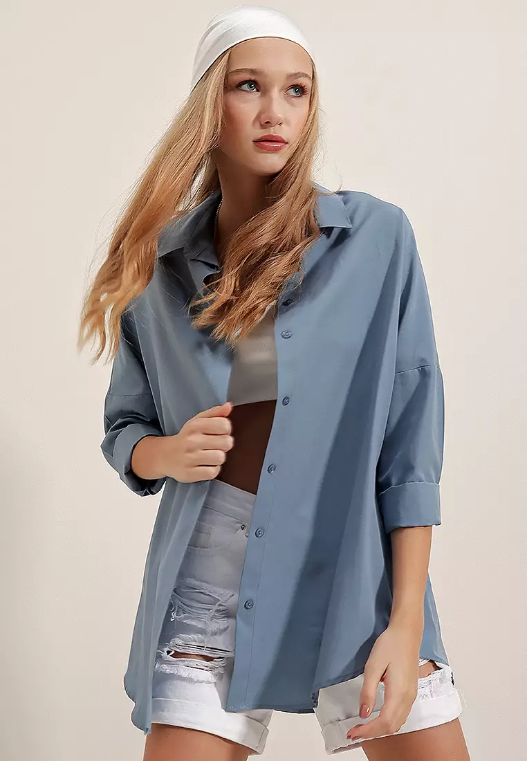 Oversized Long Basic Shirt