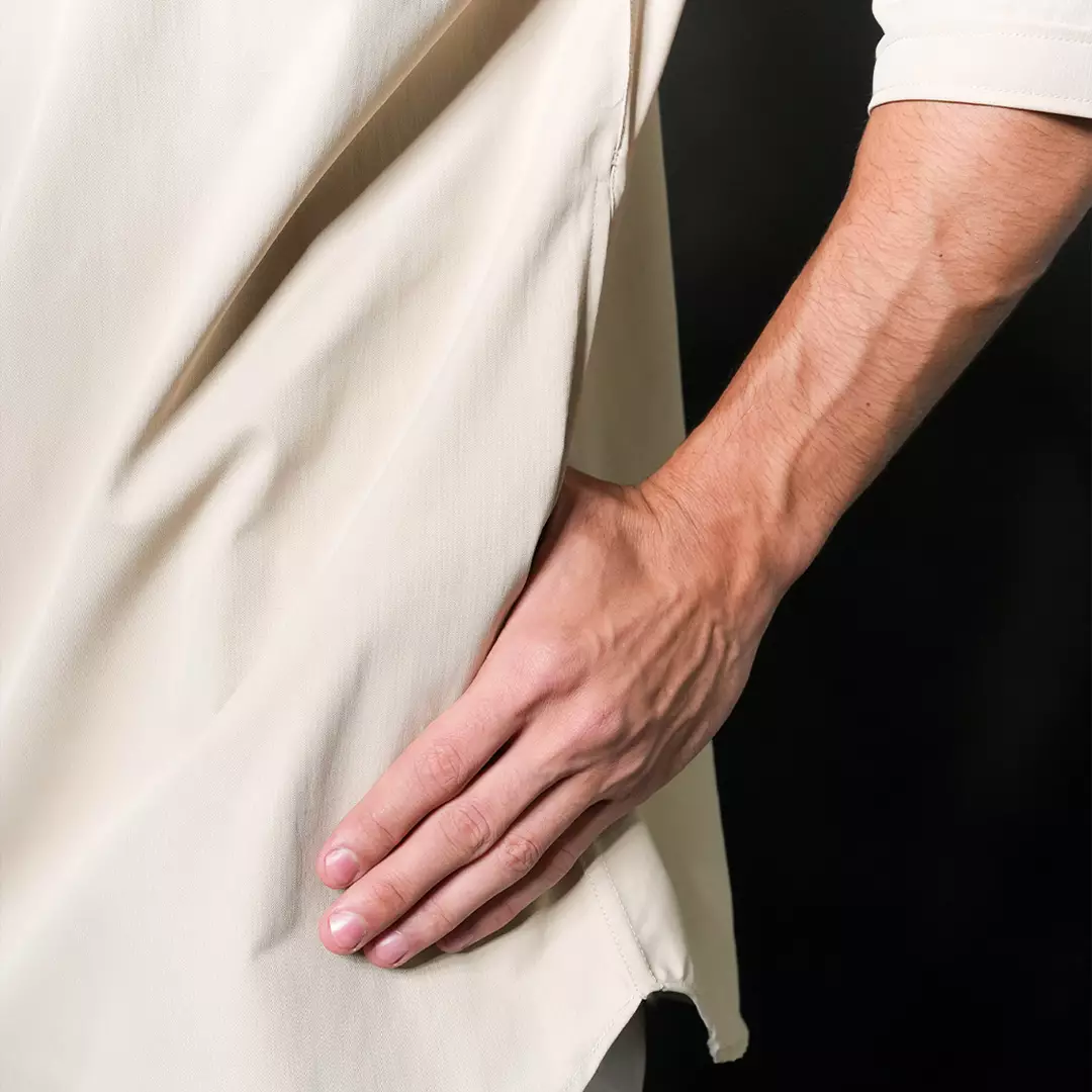 Casella Baju Koko Kurta Lengan ¾ Zipper Premium Quality 5030 Light Brown