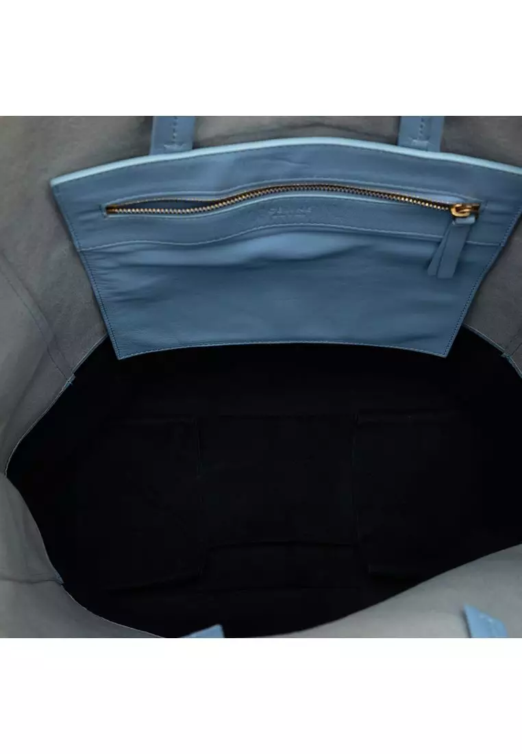 Pre-Loved Celine Bicolor Leather Vertical Cabas Tote