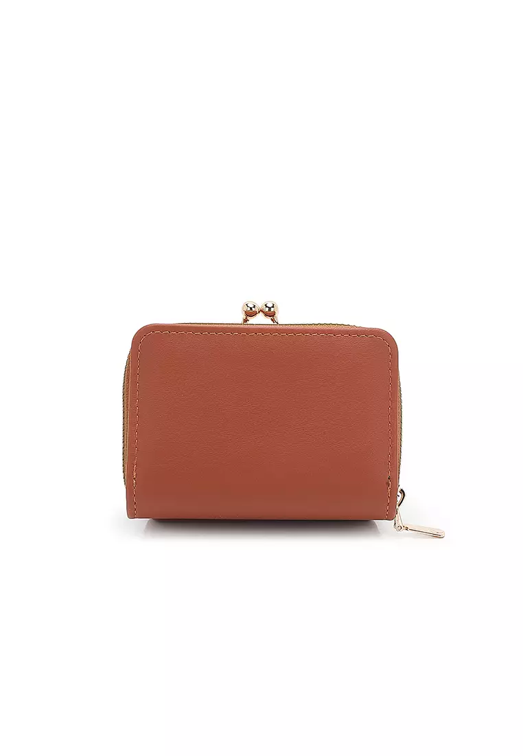 Women's Short Wallet / Purse - Brown