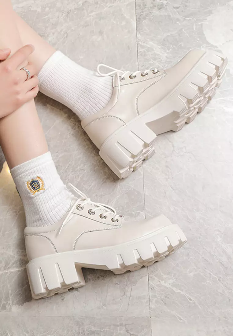 Platform Leather Derbys MZ03385