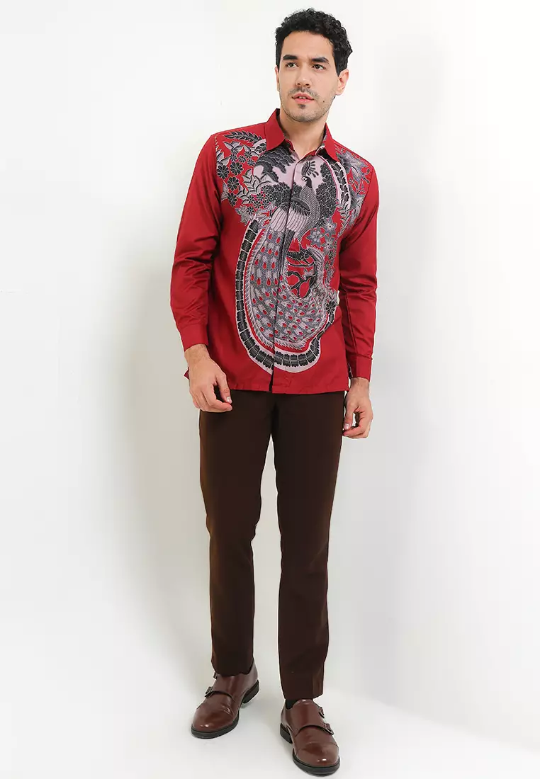 Merak Kemeja Batik Exclusive Premium Pria Casual Modern Lengan Panjang