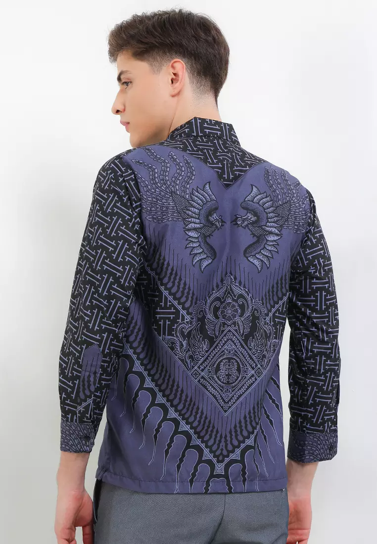 Adhiarja Kemeja Batik Exclusive Premium Pria Casual Modern Lengan Panjang