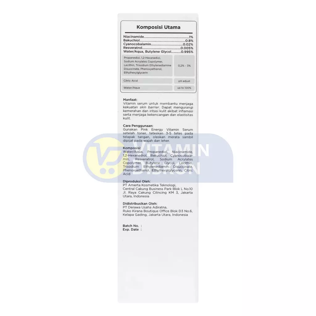 SKIN GAME PINK ENERGY VITAMIN SERUM 30 ML