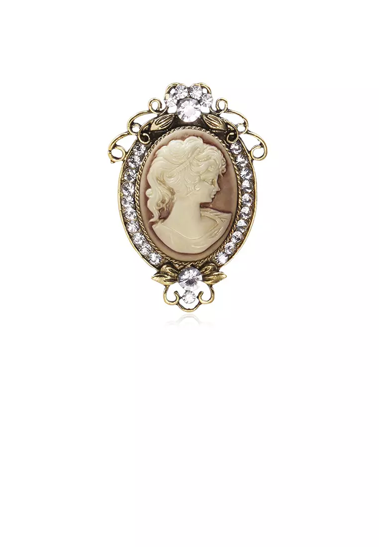Gold antique brooch discount
