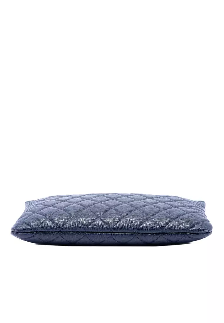 Pre-Loved Chanel Medium Quilted Caviar O Case Clutch