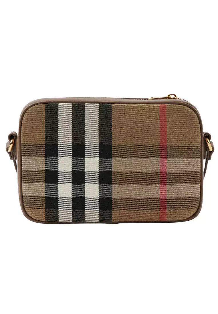 Buy Burberry Large Check Canvas & Leather Camera Crossbody Bag in