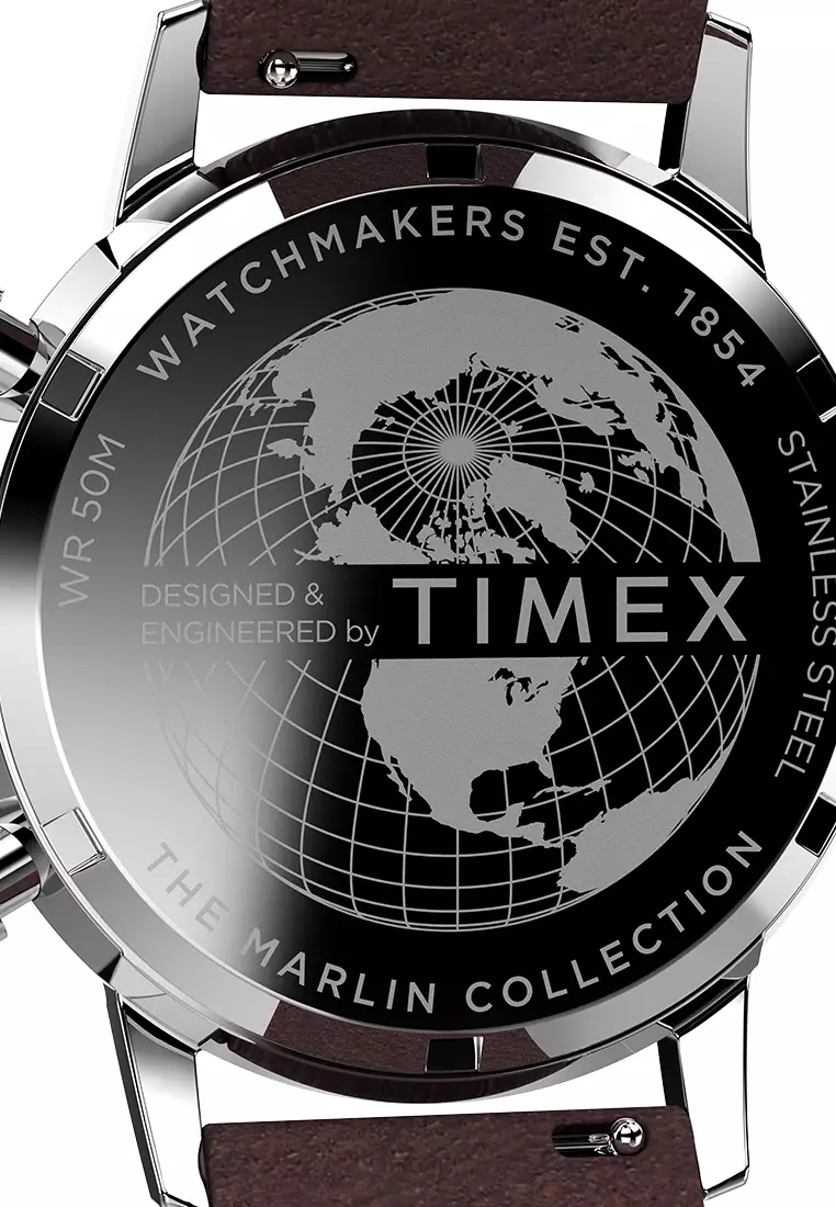 Timex Marlin Brown Leather Analog Quartz Watch For Men TW2W51400UJ