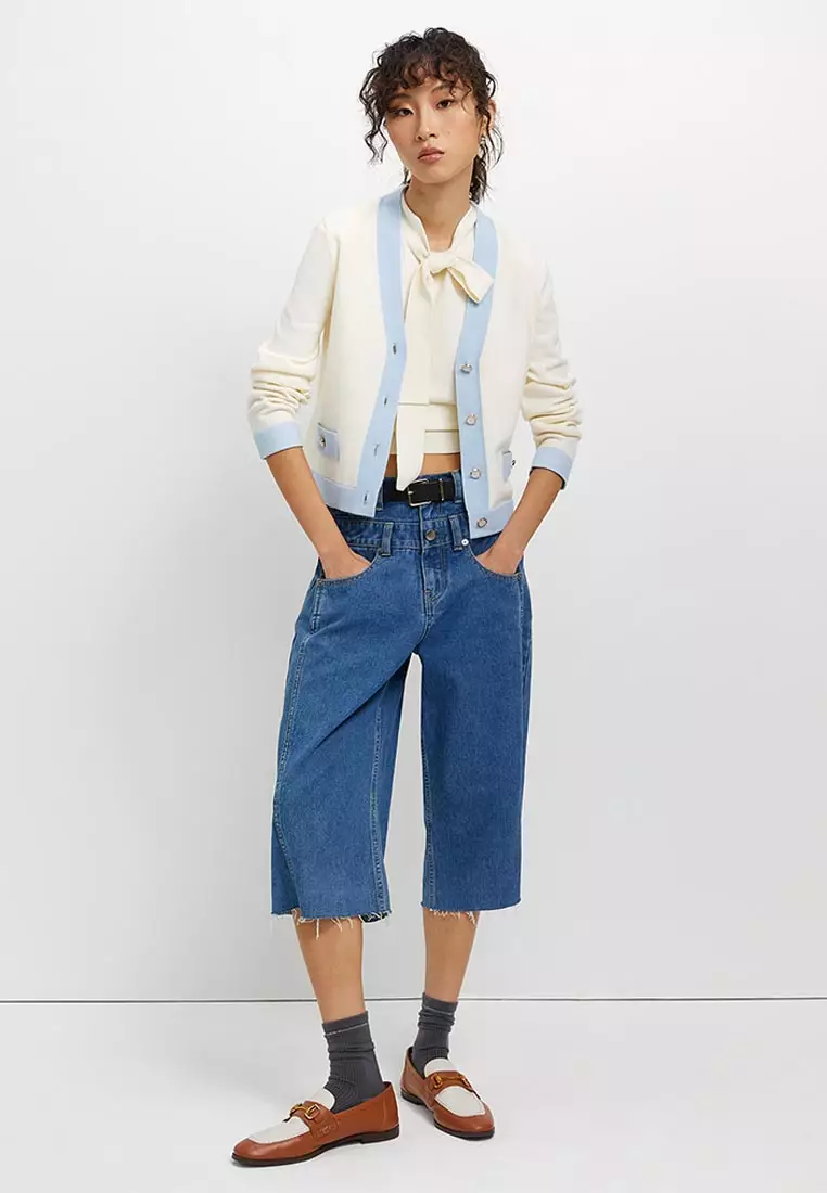 Contrast Trim Cardigan