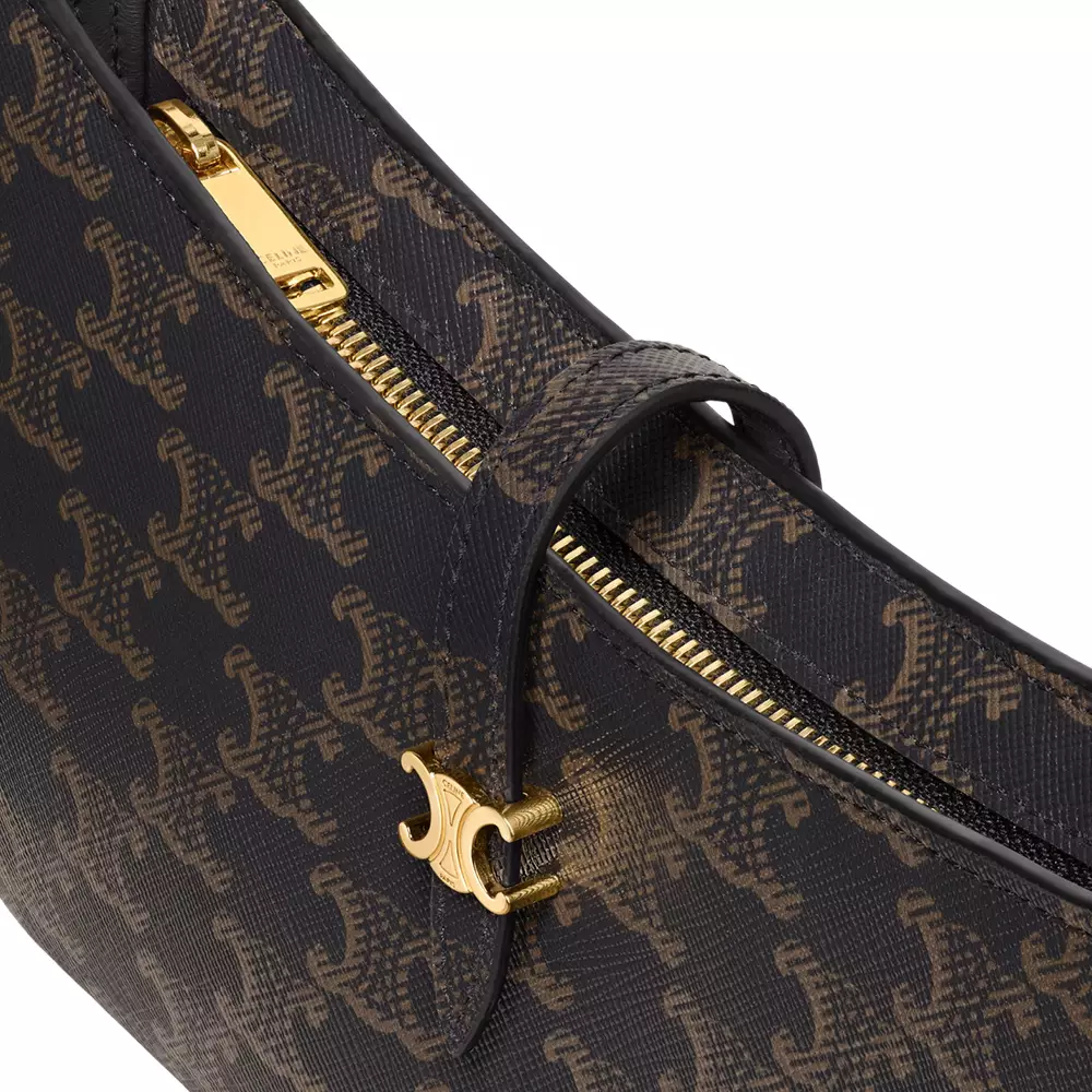 Tina Shoulder Bag Triomphe Canvas Black