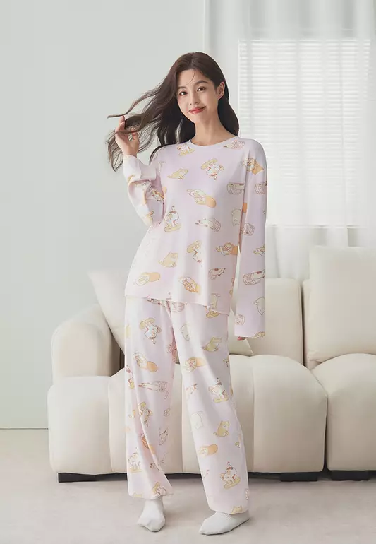 SASHA LIGHT FLEECE PAJAMA SET FOR WOMAN GIRL HW09684