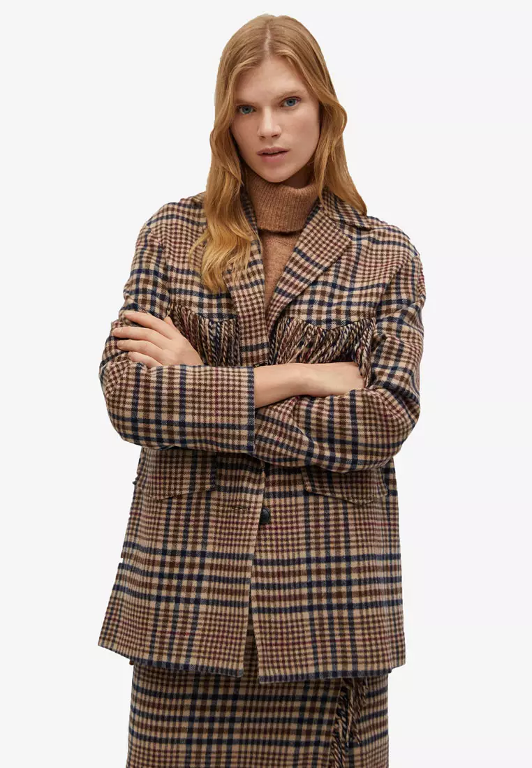 Mango outlet checked jacket