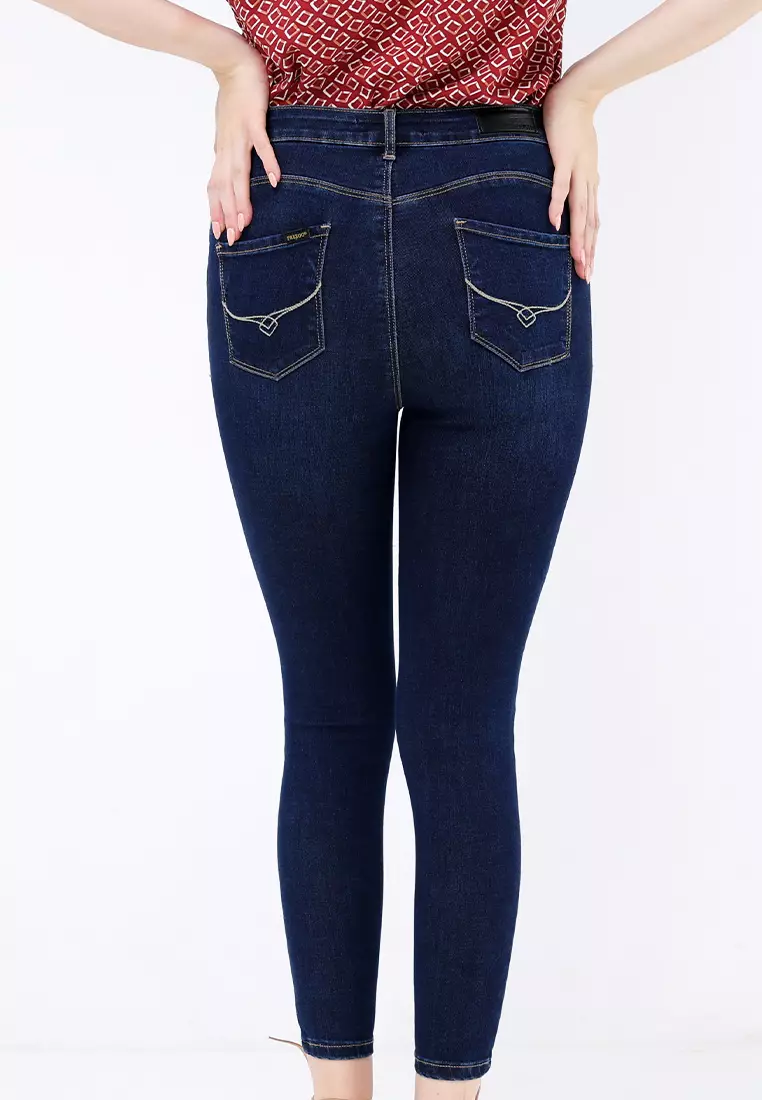 Cropped Skinny High Waist Jeans