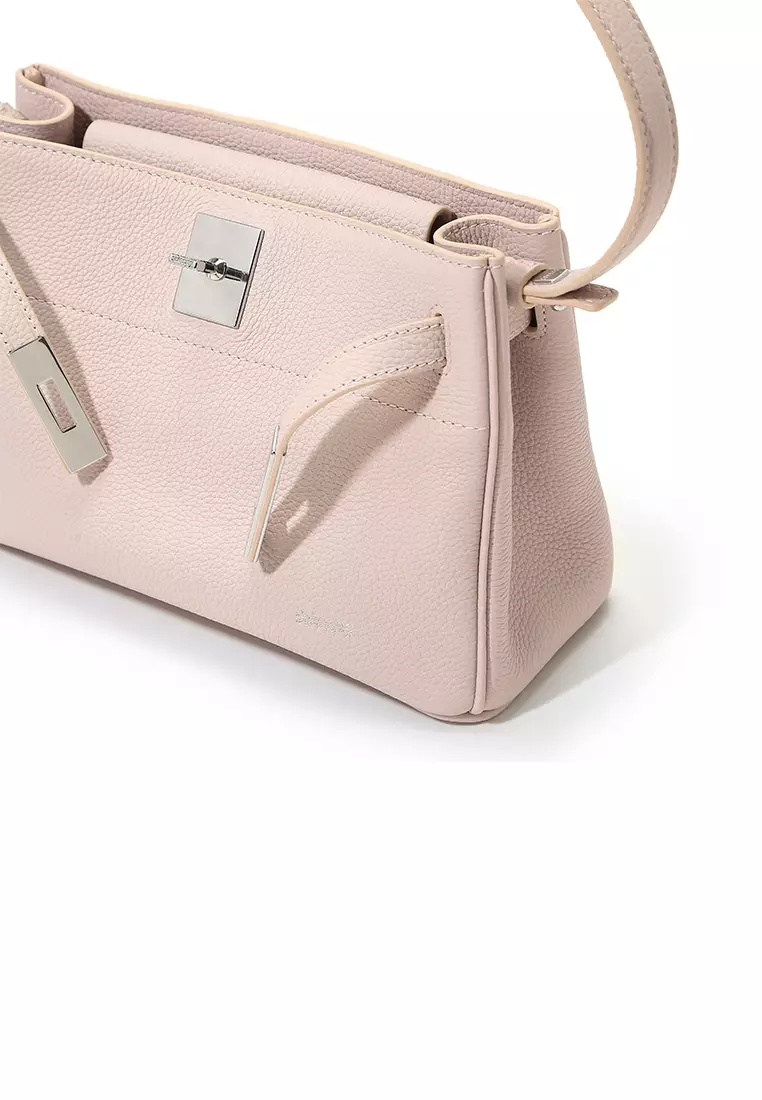 SAOIRSE Soft Structural 扣子皮帶迷你袋 II - 粉紅色
