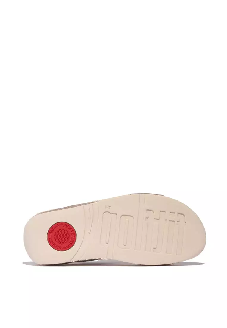 FitFlop LULU Multi-Tonal Glitter Slides - Platino/Silver (JE5-D95)