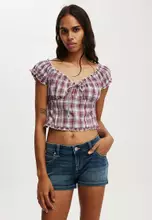 Claire Check Deep Pomegranate/Multi