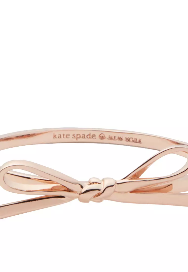 Skinny Mini Bow Bangle Bracelet in Rose Gold k9250