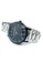 EGLANTINE black and silver EGLANTINE® Paname 40mm Unisex IP Black Alloy case Quartz Watch, black dial on Steel Bracelet 394EAACF449397GS_2