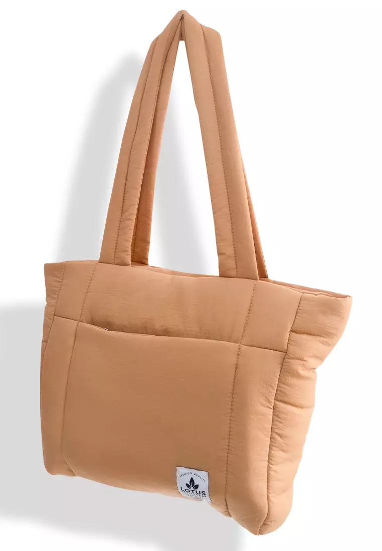 Lightweight Puffer Quilted Tote Bag
