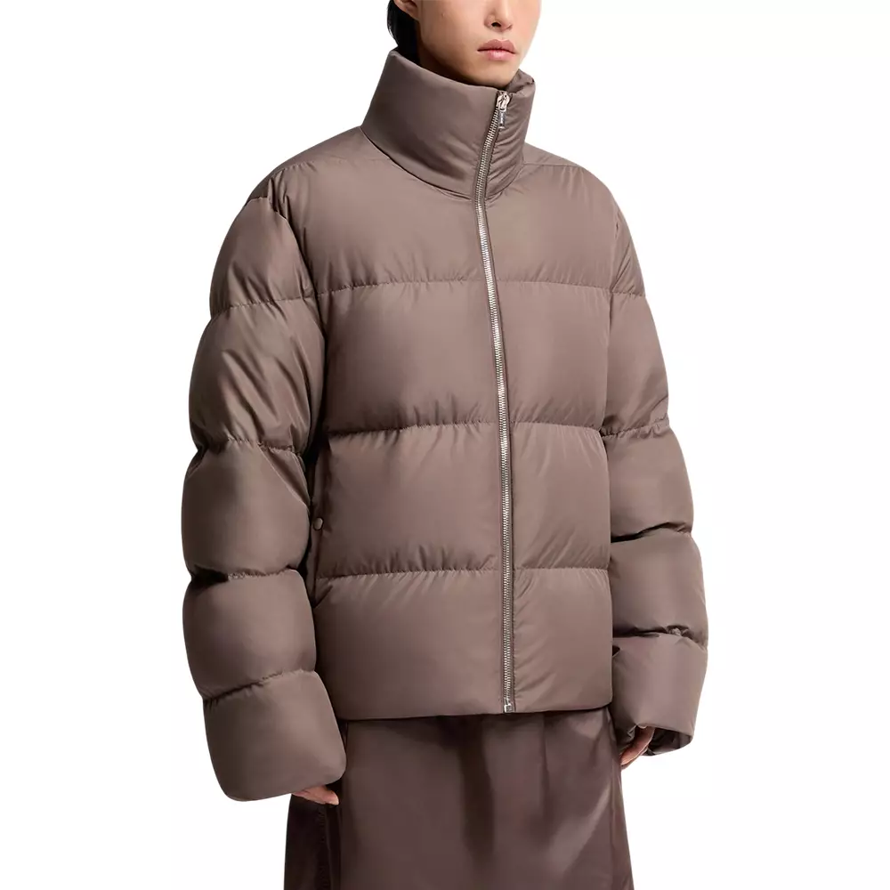 M + Rick Owens Cyclopic Short Down Jacket Taupe