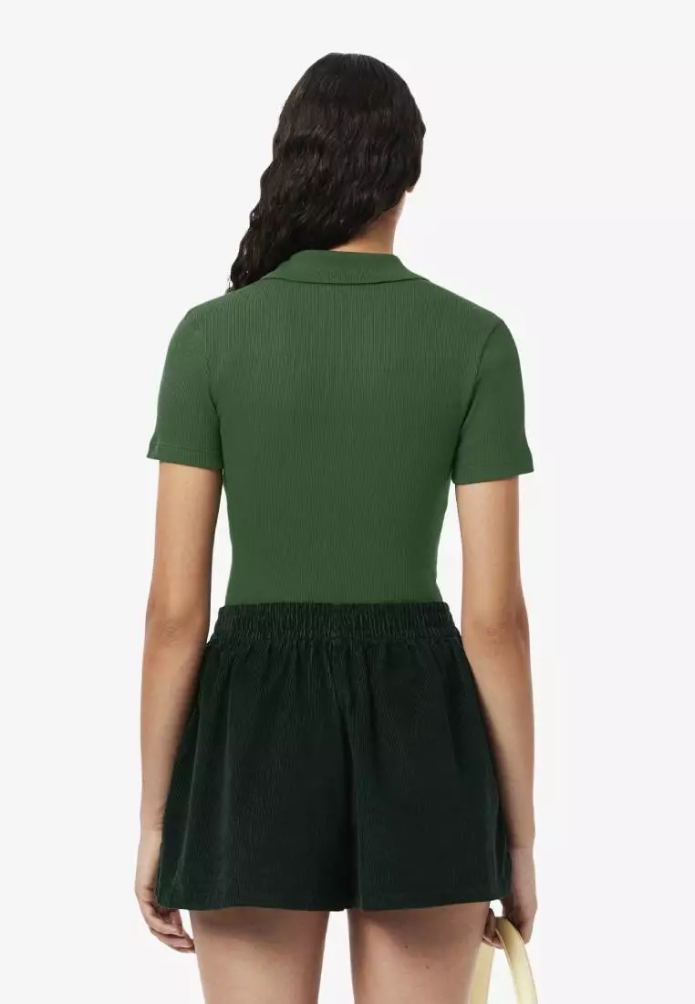 Slim Fit L.12.D Ribbed Cotton Polo Shirt