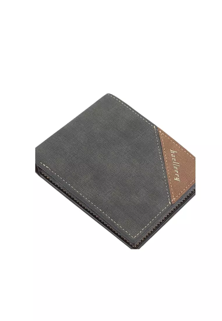 Dompet Pria Lipat Motif Polos Design Trendy Material Kulit PU Leather Premium ORIGINAL